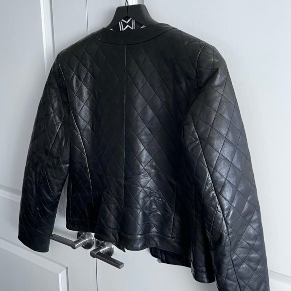 Ann Taylor Black Leather Jacket - Picture 3 of 4